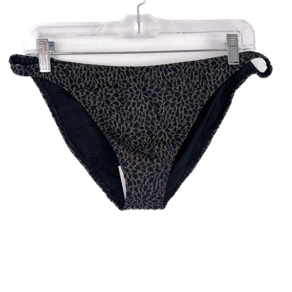 Andie x Demi Moore Swim‎ The Tropez Bottom Black and Gold NWT Size Large